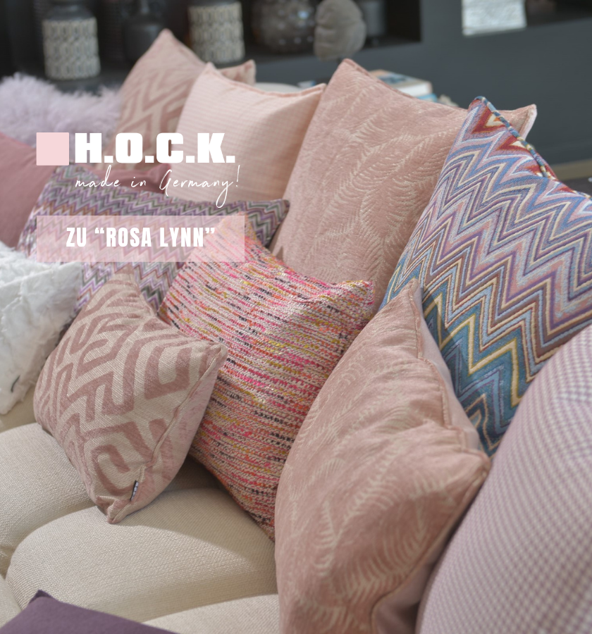 Indoor Kollektion "Rosa Lynn" | Kissen, Sitzkissen & Hocker in Rosatönen
