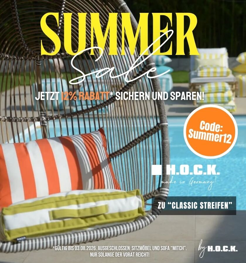 Outdoor Kollektion Classic Streifen | Wetterfeste Outdoorkissen & Sitzkissen