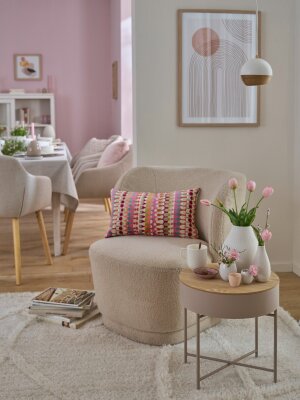 H.O.C.K. Groovy Dots Wendekissen 70x40cm magenta pink bunt