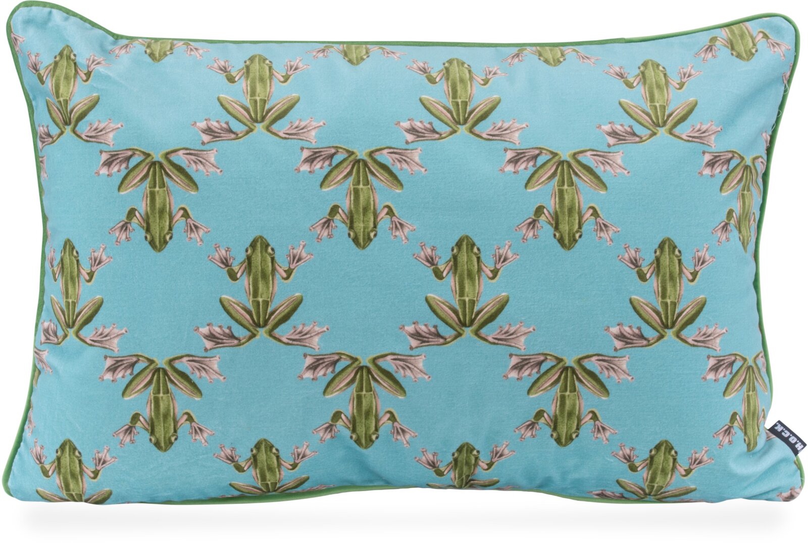 H.O.C.K. Frog Wendekissen mit Keder 60x40cm aqua / grün
