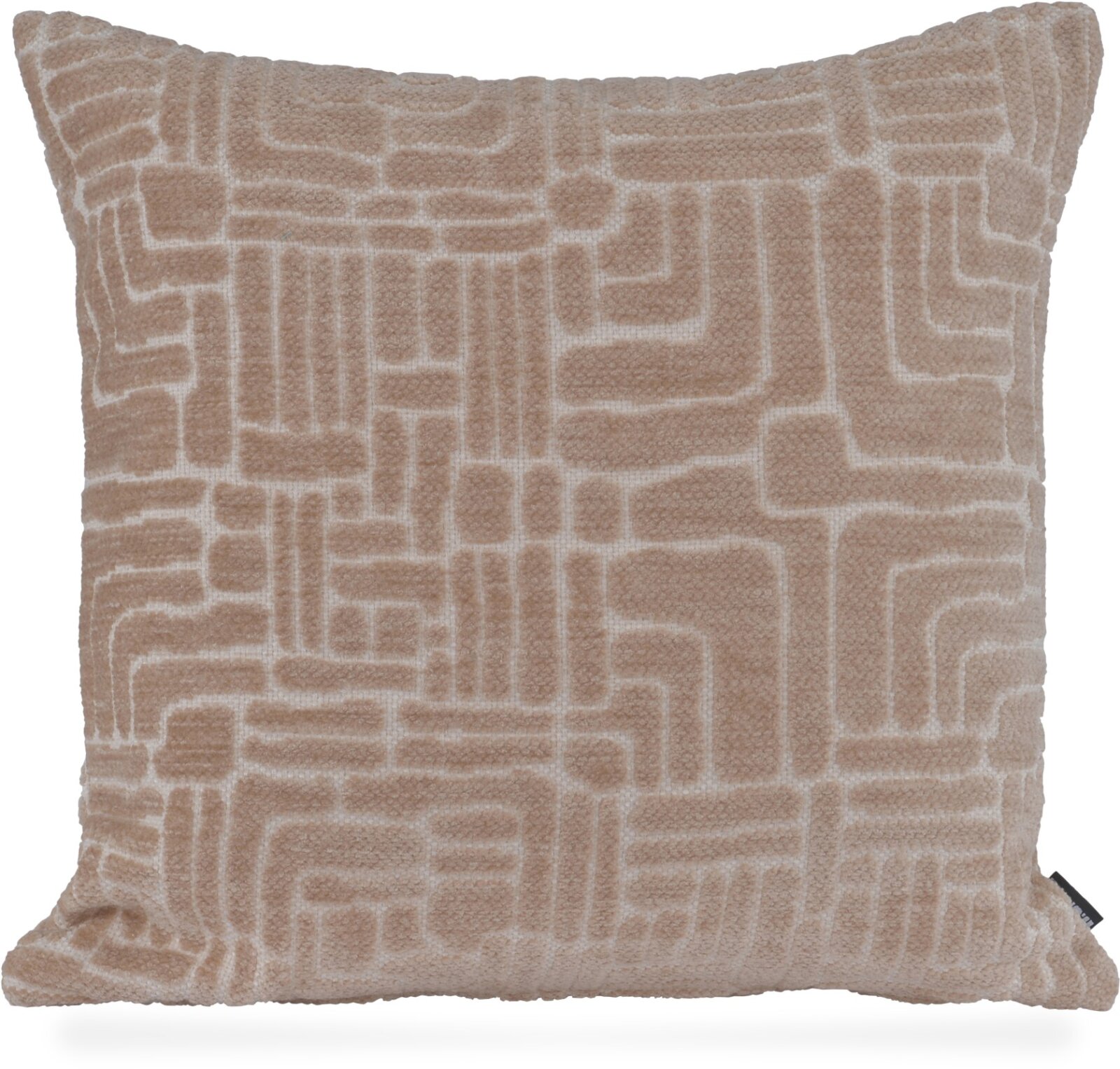 H.O.C.K. Chessy Dekokissen 45x45cm taupe hellbraun weich gemustert