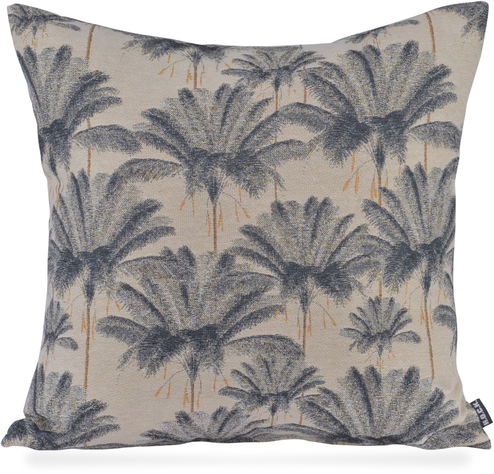 H.O.C.K. Palm tree Dekokissen 50x50cm grau anthrazit Palmen