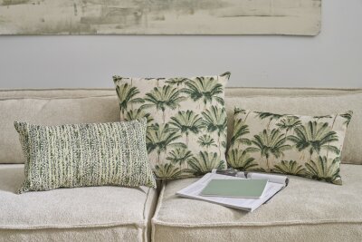 H.O.C.K. Palm tree Dekokissen 60x40cm grün Palmen
