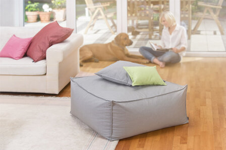 H.O.C.K. Caribe Outdoor Kissen 50x50cm hellgrau gris plomo 01