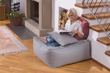 H.O.C.K. Caribe Outdoor Kissen 50x50cm hellgrau gris plomo 01