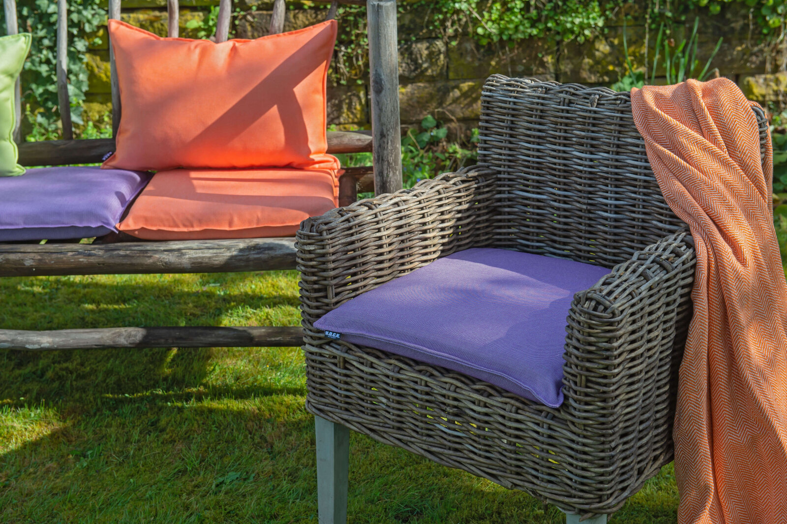 H.O.C.K. Caribe Outdoor Kissen 60x40cm orange naranja 01