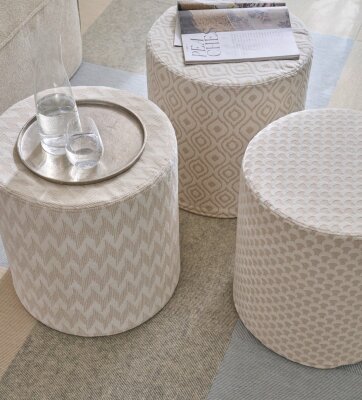H.O.C.K. Amelie Hocker Pouf Ø45x45cm weiß Halbmond