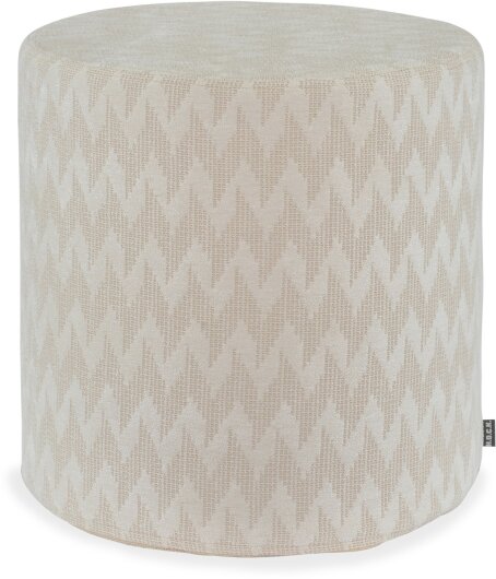 H.O.C.K. Svantje Hocker Pouf Ø45x45cm weiß Zick-Zack