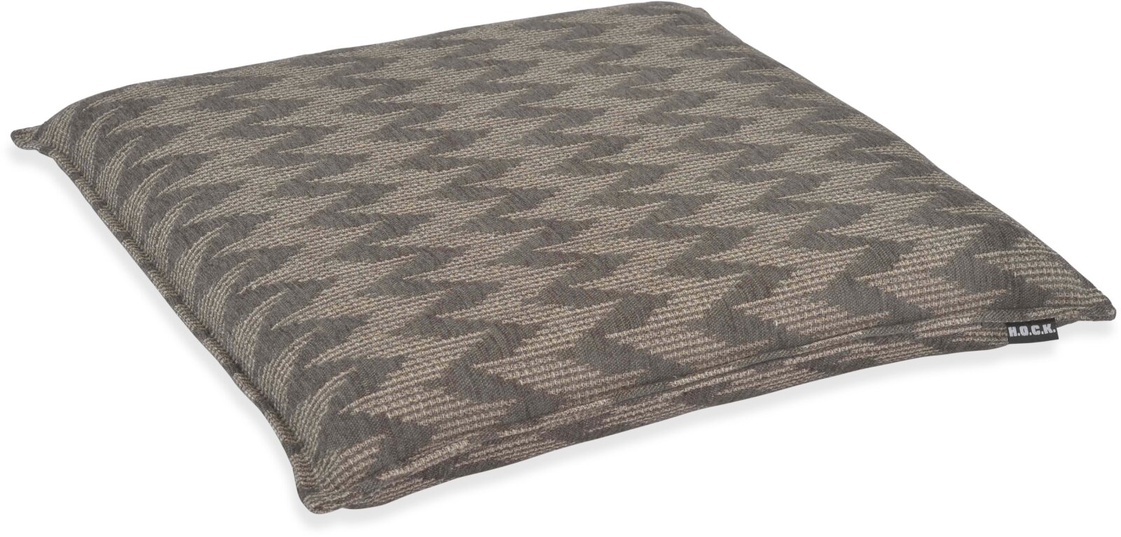 H.O.C.K. Svantje Sitzkissen BLISS 45x45x6cm mit Biese grau Zick-Zack