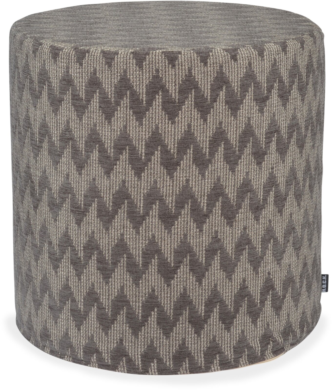 H.O.C.K. Svantje Hocker Pouf Ø45x45cm grau Zick-Zack