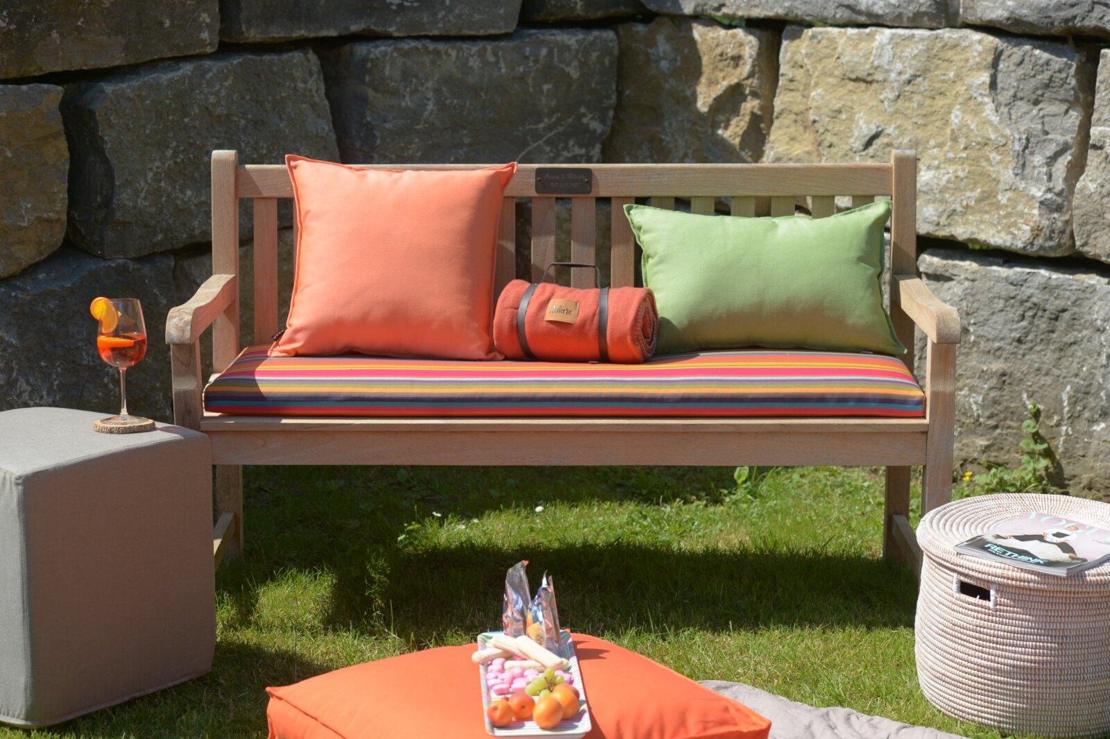 H.O.C.K. Caribe Outdoor Kissen 60x40cm blau marino osc. 01
