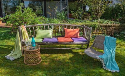H.O.C.K. Caribe Outdoor Kissen 60x40cm blau marino osc. 01