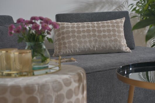 H.O.C.K. Magic Dots Wendekissen 70x40cm creme beige