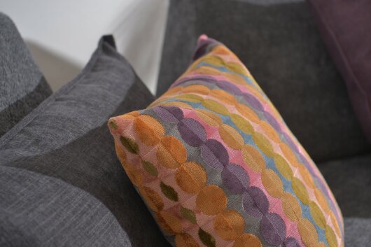 H.O.C.K. Glam Dekokissen 45x45cm dots pink terra bunt