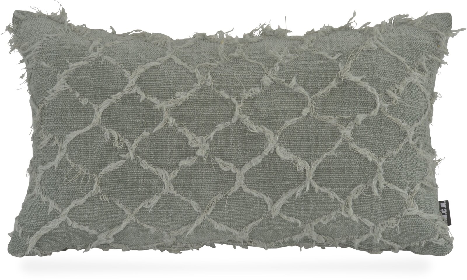 H.O.C.K. Nuvole Kissen 50x30cm salbei lindgrün sage col. 802 mit Fransen
