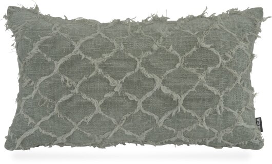 H.O.C.K. Nuvole Kissen 50x30cm salbei lindgrün sage col. 802  mit Fransen
