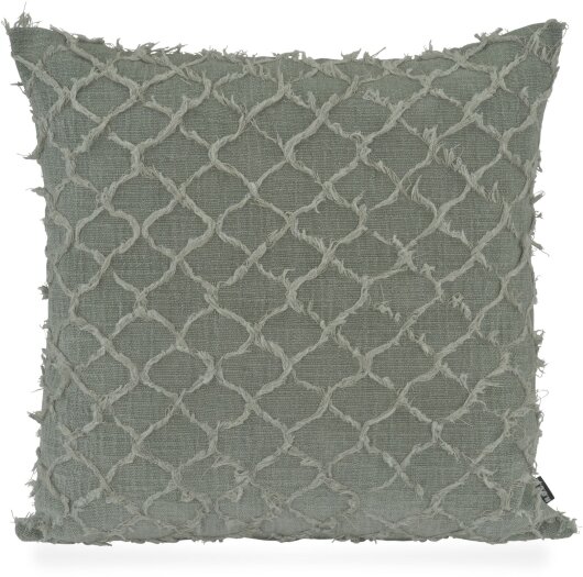 H.O.C.K. Nuvole Kissen 60x60cm salbei lindgrün sage col. 802  mit Fransen
