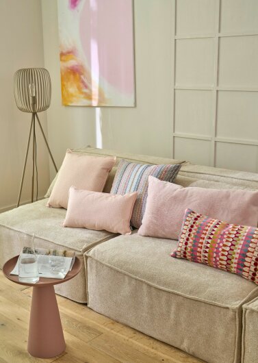 H.O.C.K. Zola Indoor Hocker Fussteil ca. 95x85x35cm Lotte creme col. 902