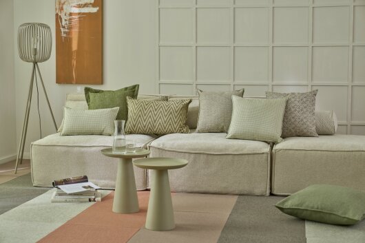 H.O.C.K. Zola Indoor Hocker Fussteil ca. 95x85x35cm Lotte creme col. 902