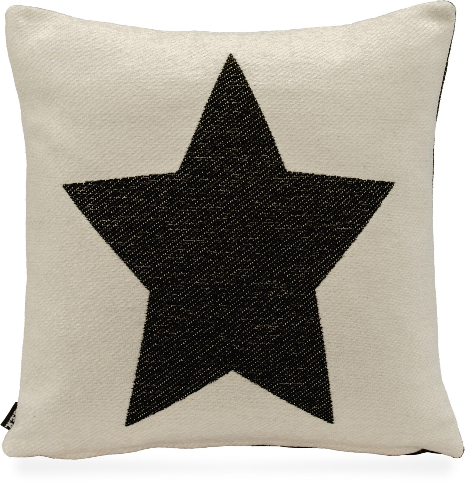 H.O.C.K. Stern / Star Weihnachtskissen Wendekissen 45x45cm col. 06 schwarz / weiß