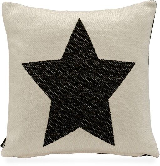 H.O.C.K. Stern / Star Weihnachtskissen Wendekissen 45x45cm col. 06 schwarz / weiß