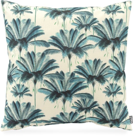 H.O.C.K. Palmeral Outdoor Kissen 50x50cm blau Palmen