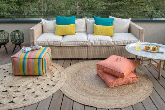H.O.C.K. Caribe Outdoor Matratzenkissen 50x50x10cm orange naranja 01