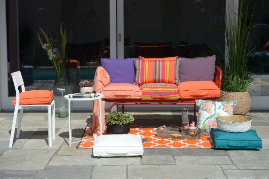 H.O.C.K. Caribe Outdoor Matratzenkissen 50x50x10cm orange naranja 01
