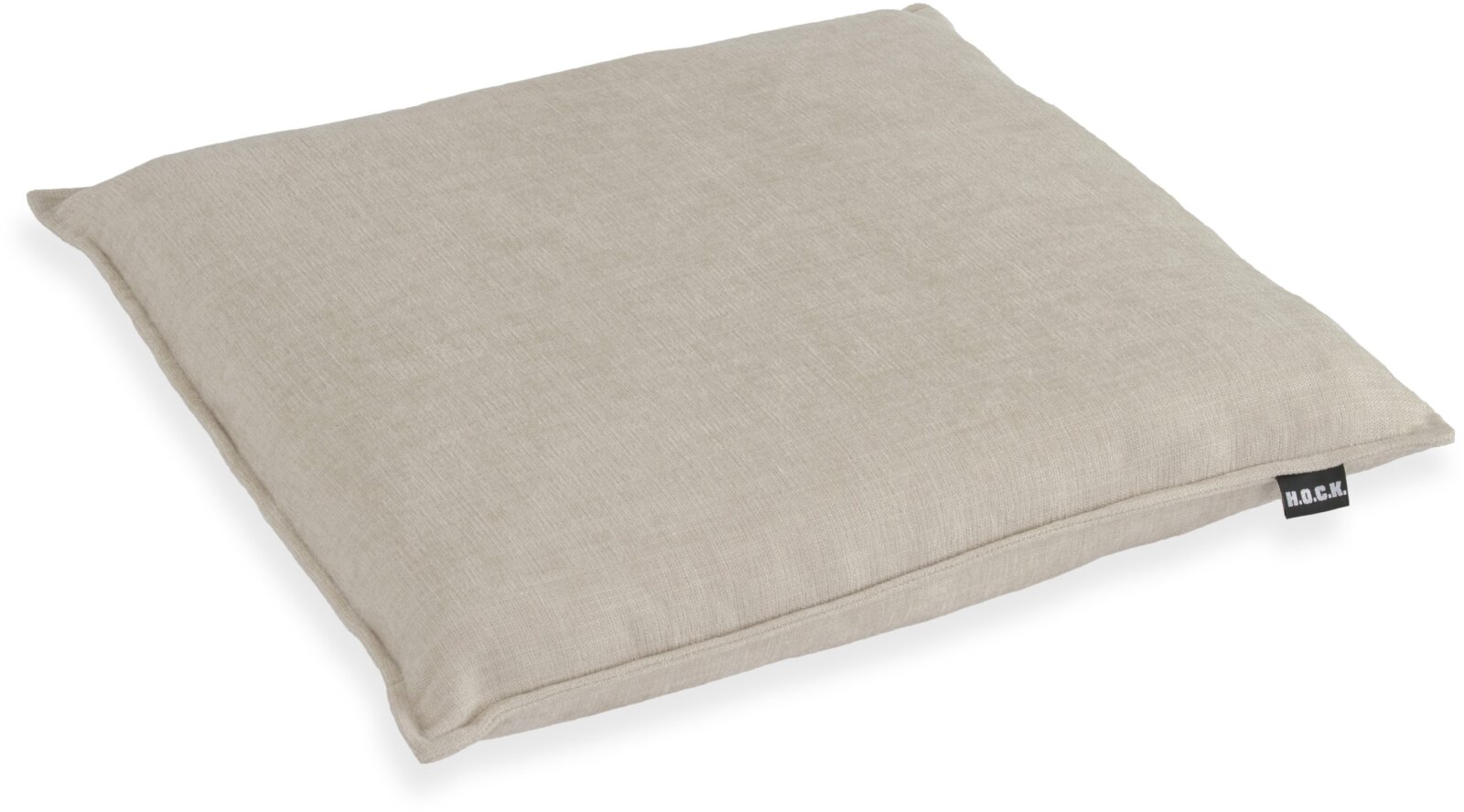 H.O.C.K. Lucky Sitzkissen BLISS 40x40x6cm mit Biese einfarbig creme ecru col. 001