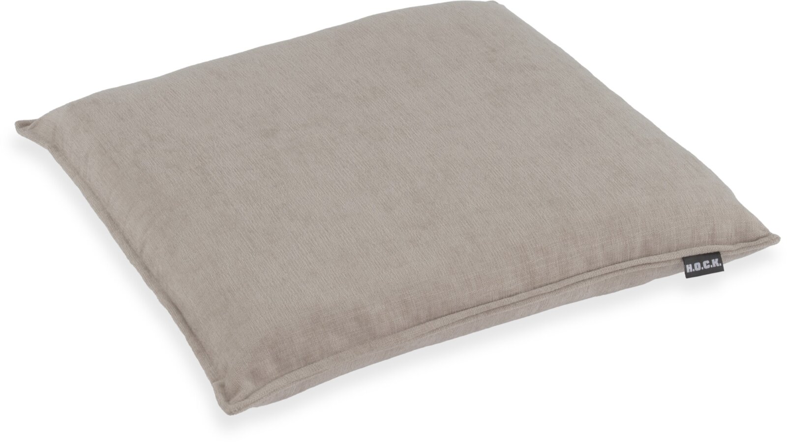 H.O.C.K. Lucky Sitzkissen BLISS 40x40x6cm mit Biese einfarbig beige taupe col. 002