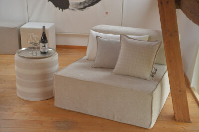 H.O.C.K. Lucky Sitzkissen BLISS 40x40x6cm mit Biese...