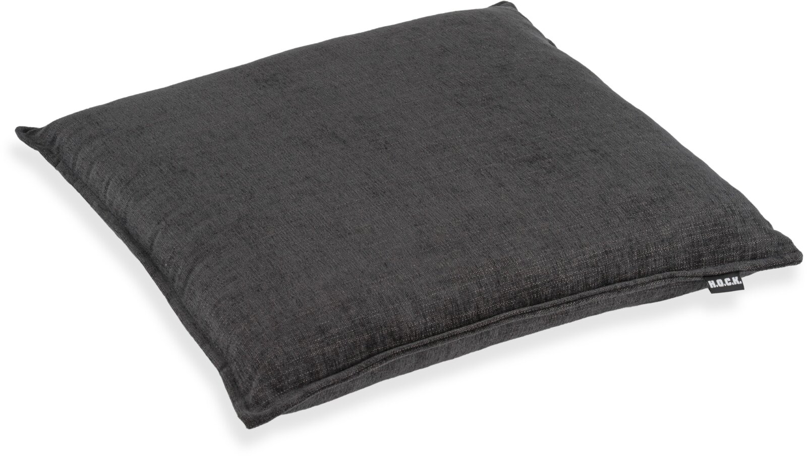 H.O.C.K. Lucky Sitzkissen BLISS 40x40x6cm mit Biese einfarbig schwarz col. 18