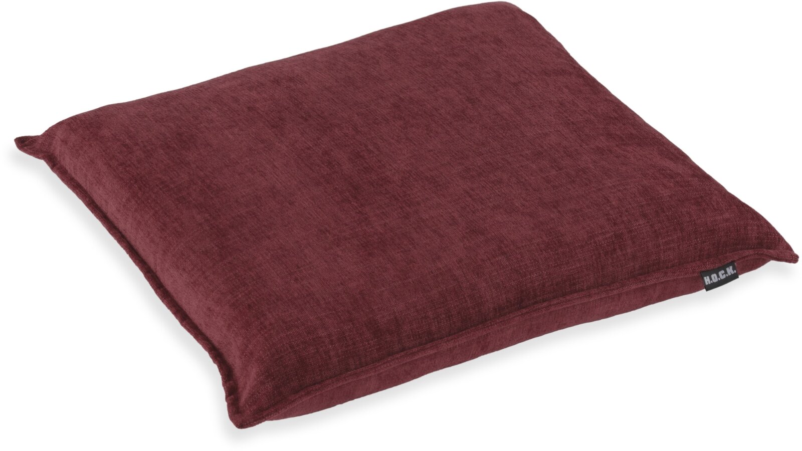 H.O.C.K. Lucky Sitzkissen BLISS 40x40x6cm mit Biese einfarbig bordeaux col. 80