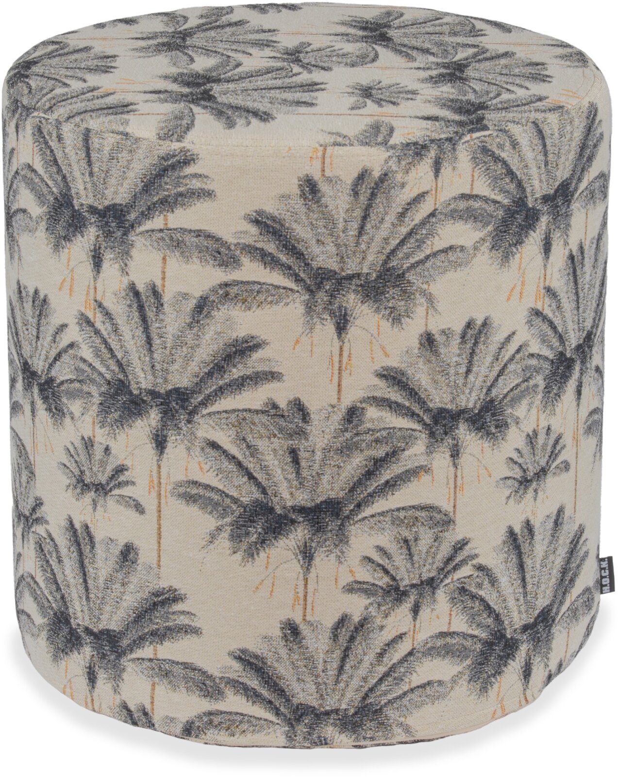 H.O.C.K. Palm tree Hocker rund Ø45x45cm grau anthrazit Palmen