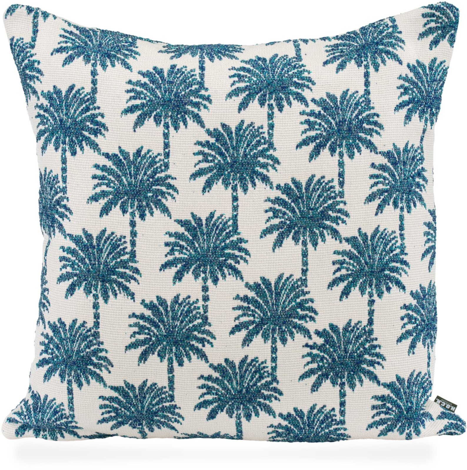 H.O.C.K. Vamosa Palms Outdoor Wendekissen 60x60cm navy-blau Palmen
