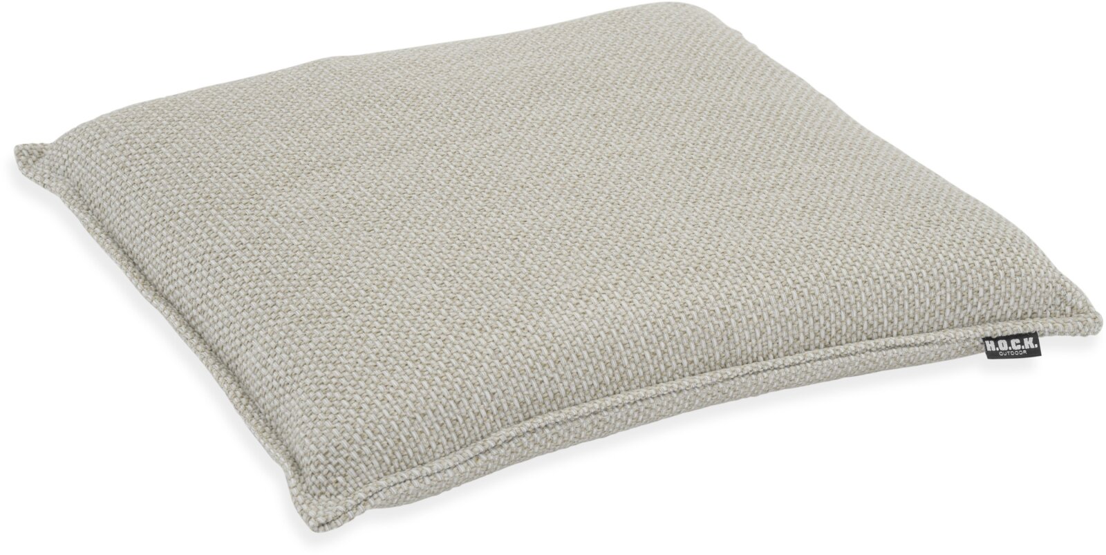 H.O.C.K. Linova Outdoor Sitzkissen BLISS 40x40x6cm natur beige mit Biese col. 407024