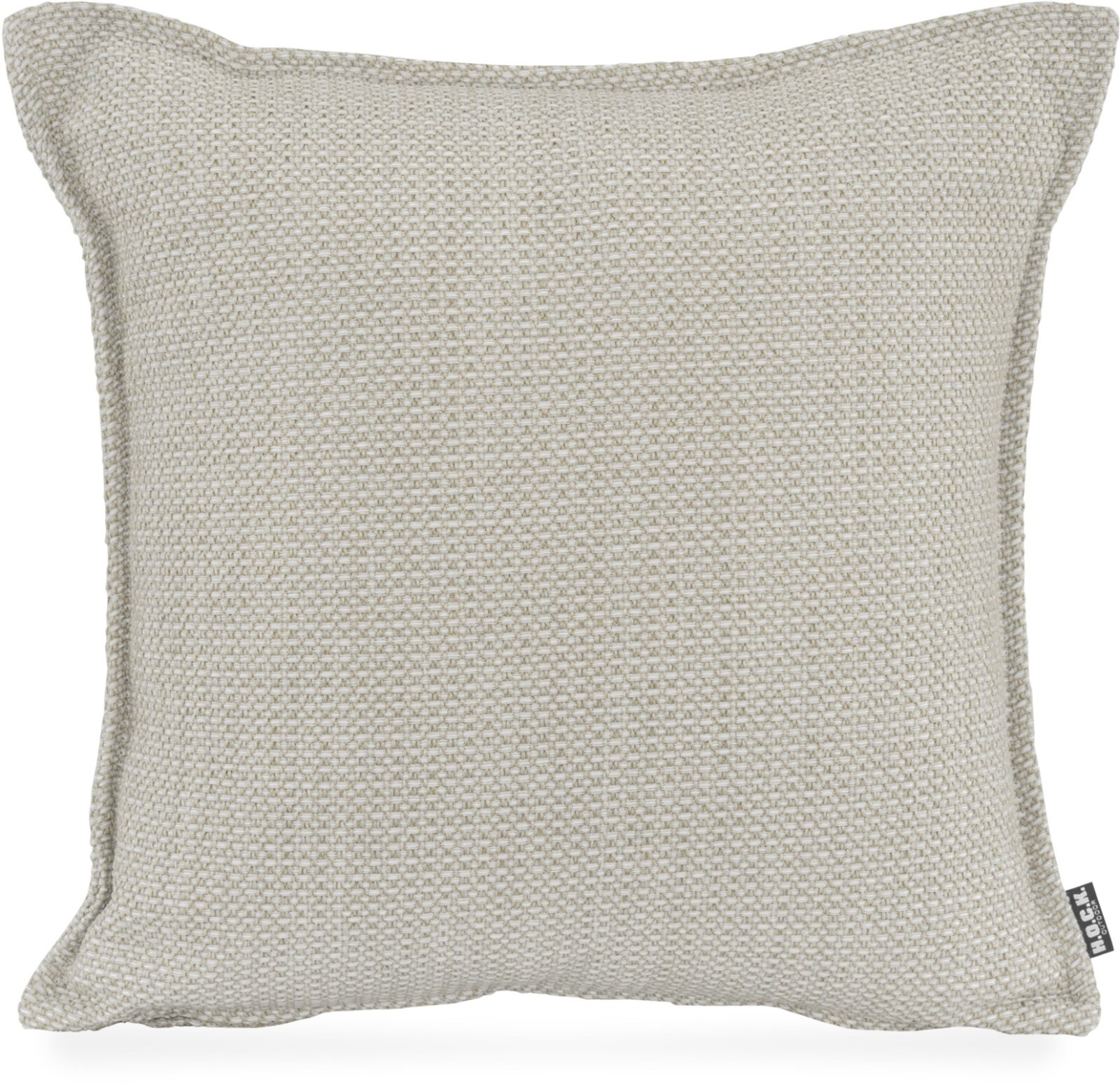 H.O.C.K. Linova Outdoor Kissen 50x50cm natur beige mit Biese col. 407024