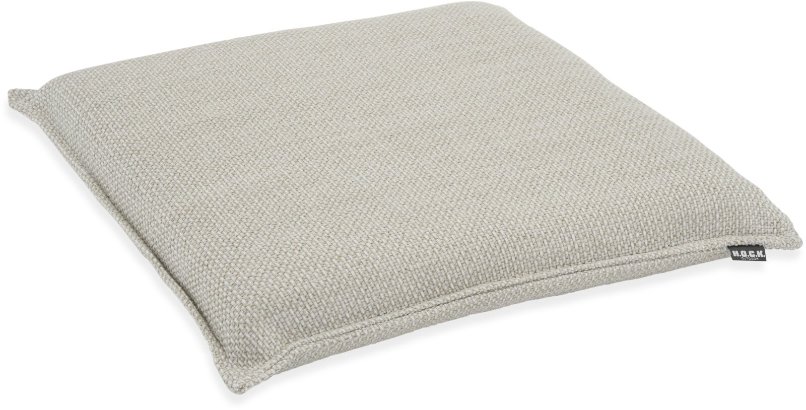 H.O.C.K. Linova Outdoor Sitzkissen BLISS 45x45x6cm natur beige mit Biese col. 407024