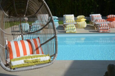 H.O.C.K. Classic Streifen Outdoor Kissen 50x50cm grün