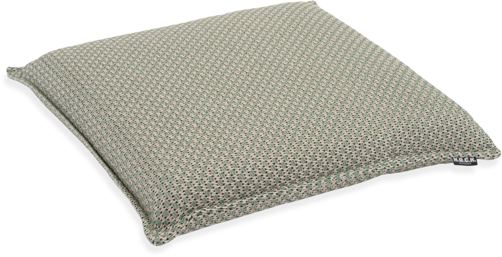 H.O.C.K. Linocea Outdoor Sitzkissen BLISS 45x45x6cm salbei mint mit Biese col. 402477
