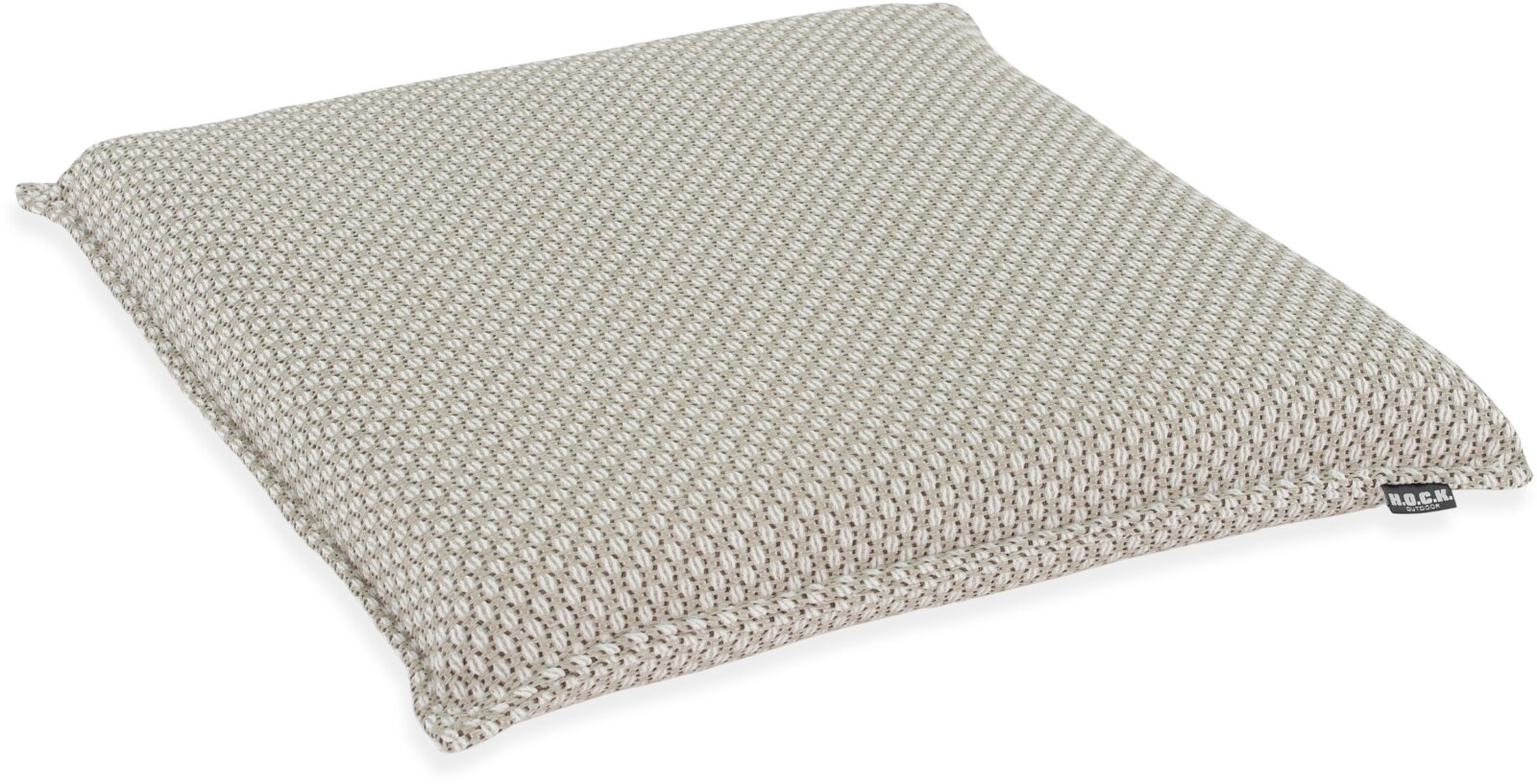 H.O.C.K. Linocea Outdoor Sitzkissen BLISS 45x45x6cm natur beige mit Biese col. 404519