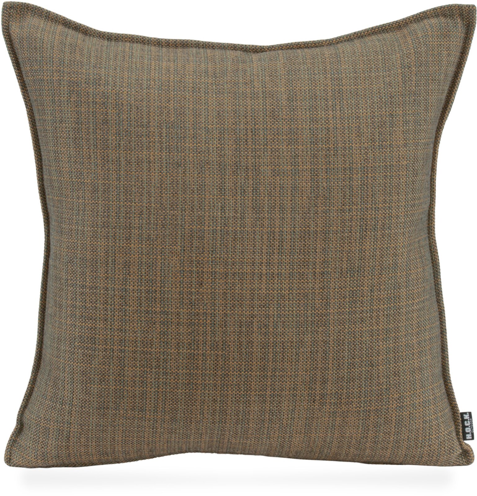 H.O.C.K. - AGORA Romy Outdoor Kissen 50x50cm mit Biese duna cognac grau kleingemustert col. 20094