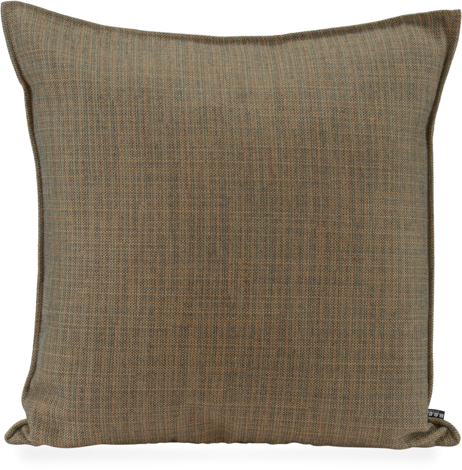 H.O.C.K. - AGORA Romy Outdoor Kissen 60x60cm mit Biese duna cognac grau kleingemustert col. 20094