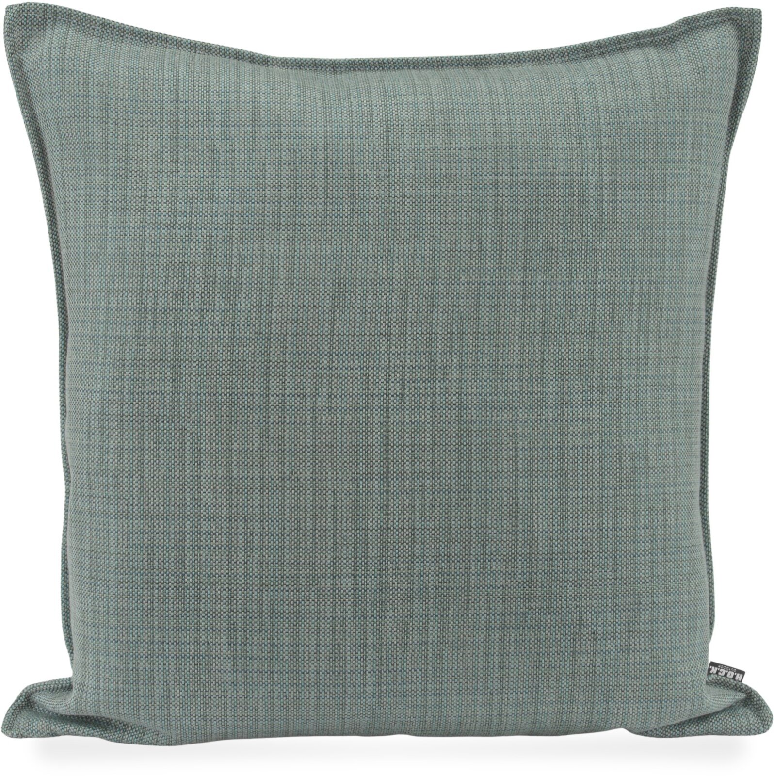 H.O.C.K. - AGORA Romy Outdoor Kissen 60x60cm mit Biese blau-grau kleingemustert col. 20092