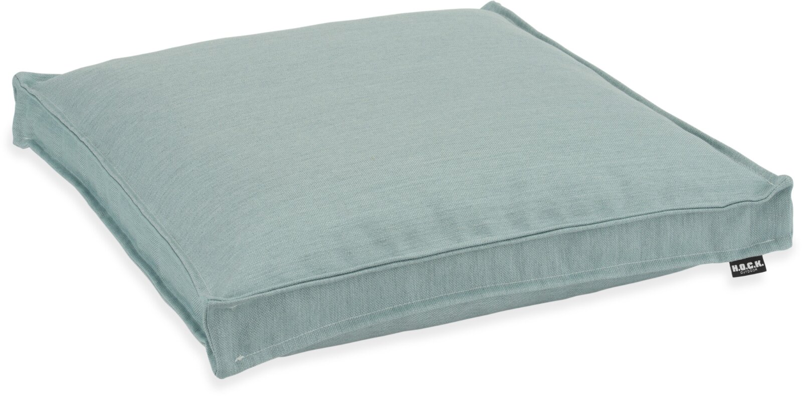 H.O.C.K. - AGORA Pamela Outdoor Sitzkissen 50x50x5cm hellblau mit Biese col. 1781