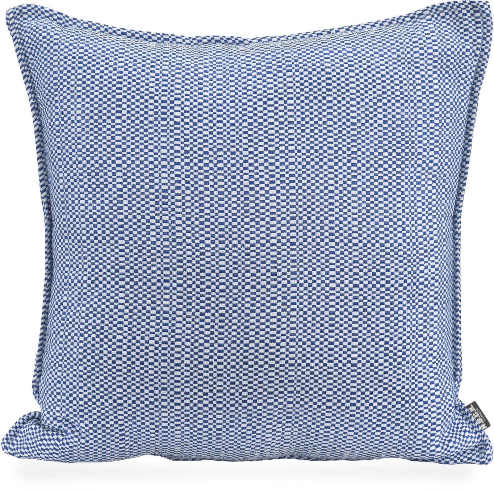 H.O.C.K. Brian Outdoor Kissen 45x45cm royal blau weiß mit Biese kleingemustert