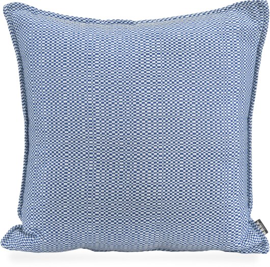 H.O.C.K. Brian Outdoor Kissen 45x45cm royal blau weiß mit Biese kleingemustert