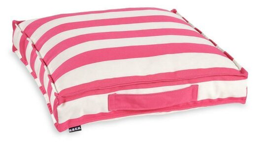 H.O.C.K. Classic Streifen Outdoor Matratzenkissen 50x50x10cm pink