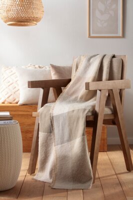 BIEDERLACK Decke Plaid Tagesdecke "White...