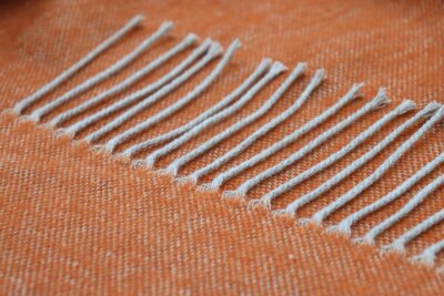 BIEDERLACK Decke Plaid Tagesdecke "Structure" terra rust 130x170cm